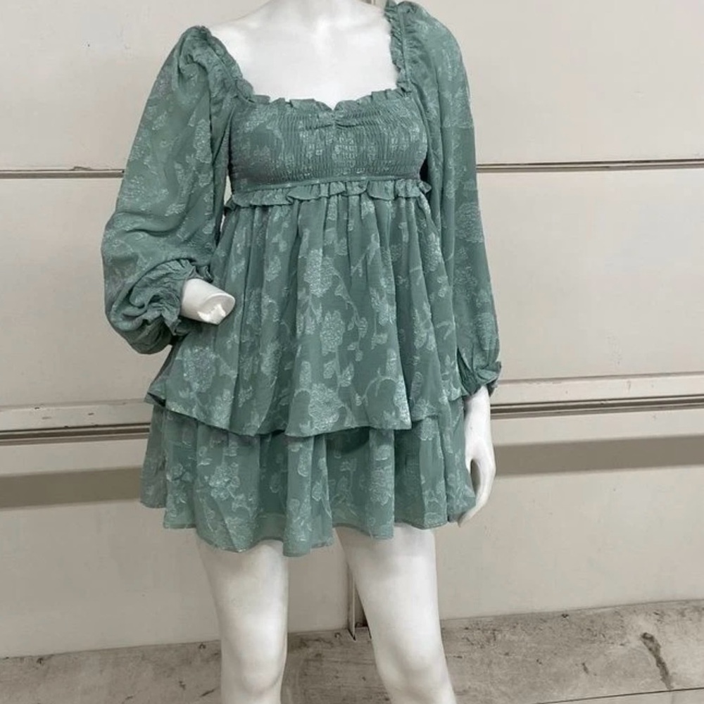 Altar’s State Floral Long Sleeve Dress
